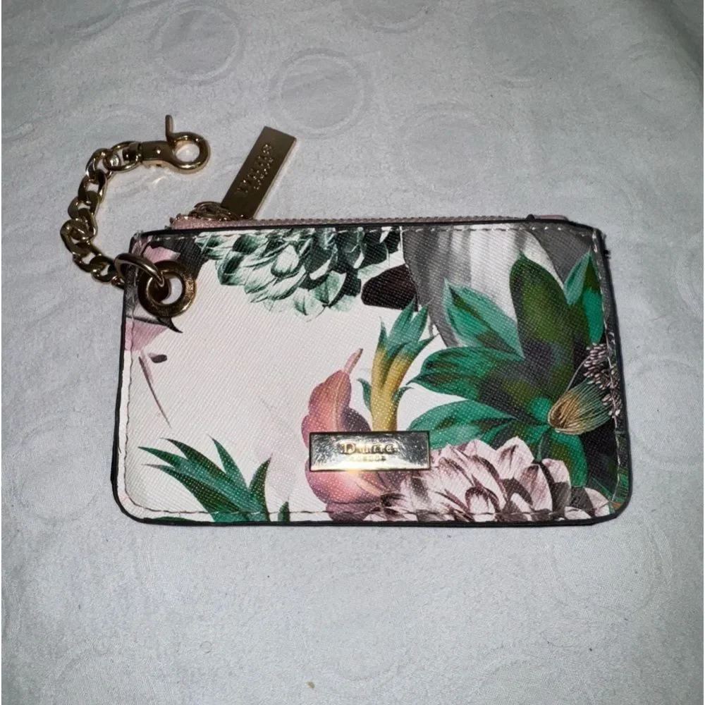 Dune London Keychain ID Case Coin Pouch Mini Wallet Floral Design - Picture 1 of 8